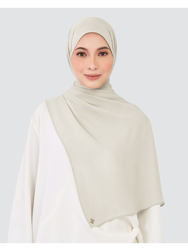 CHIFFON SHAWL - SILVER GREY