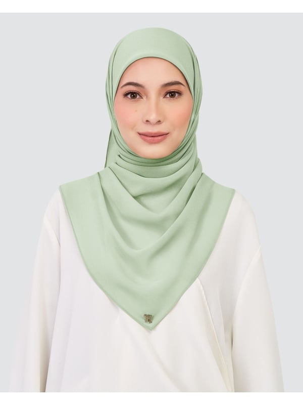 CHIFFON SQUARE - AQUA GRAY