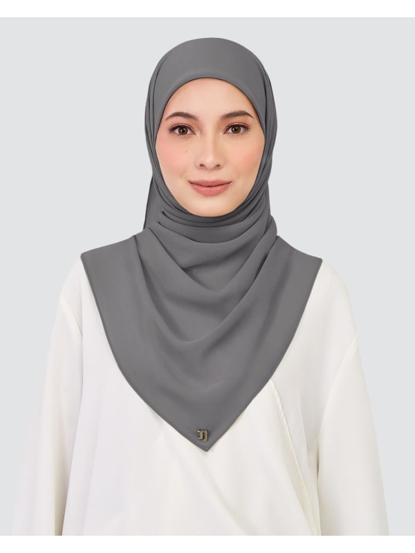 CHIFFON SQUARE - CHARCOAL GREY