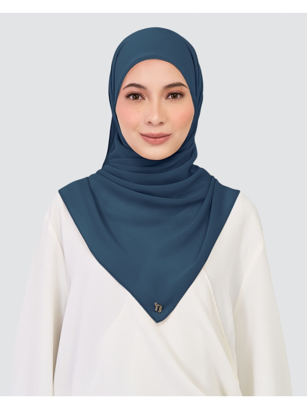 CHIFFON SQUARE - DARK DENIM