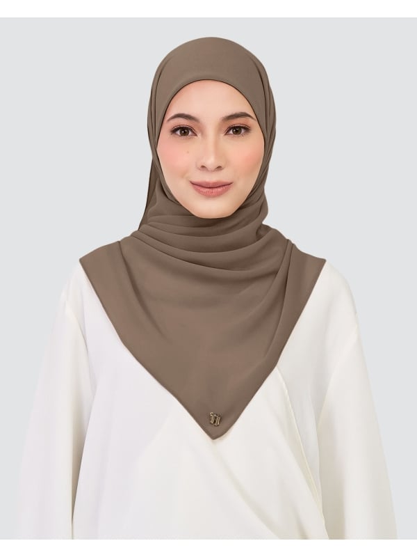 CHIFFON SQUARE - DEEP TAUPE