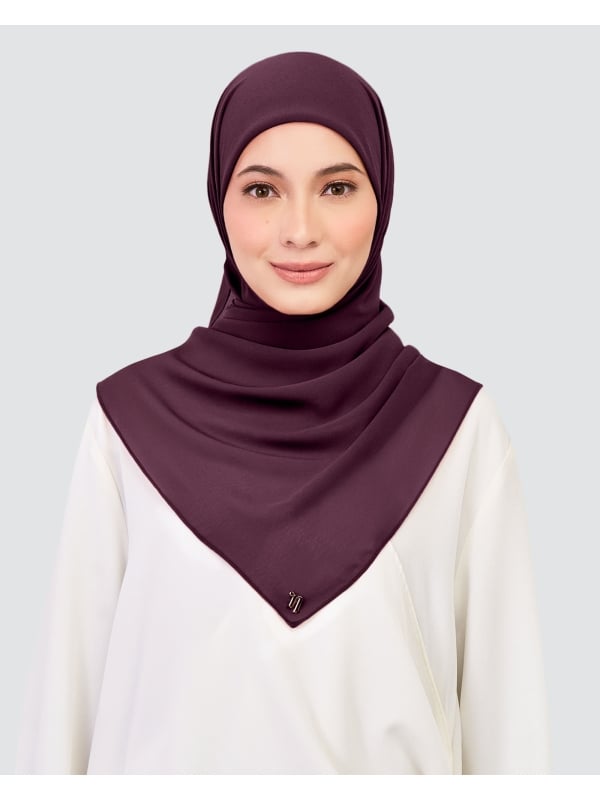 CHIFFON SQUARE - EGGPLANT