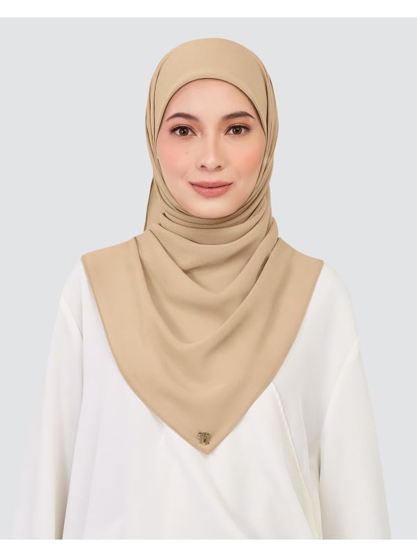 CHIFFON SQUARE - LIGHT TAUPE