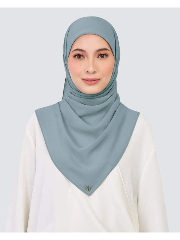 CHIFFON SQUARE - PEARL BLUE