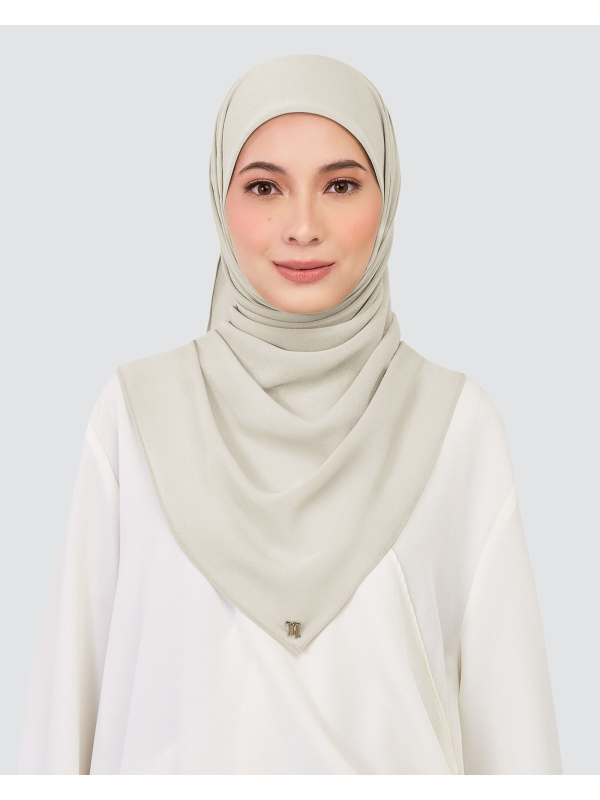 CHIFFON SQUARE - SILVER GREY