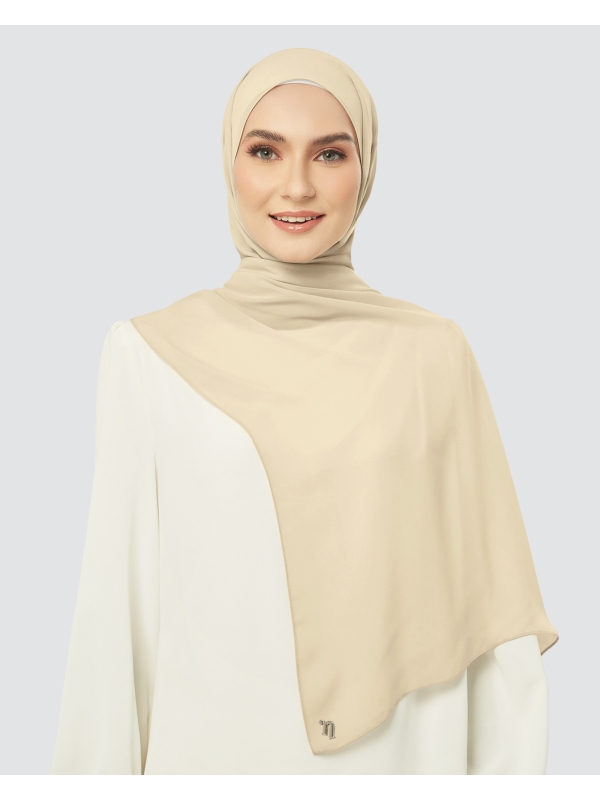 CLOUD CHIFFON SHAWL - TOFFEE