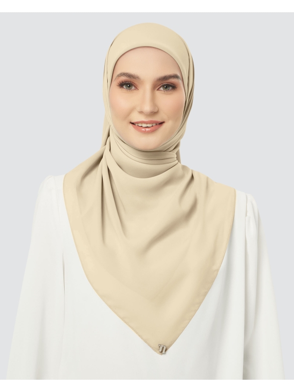 CLOUD CHIFFON SQUARE - TOFFEE