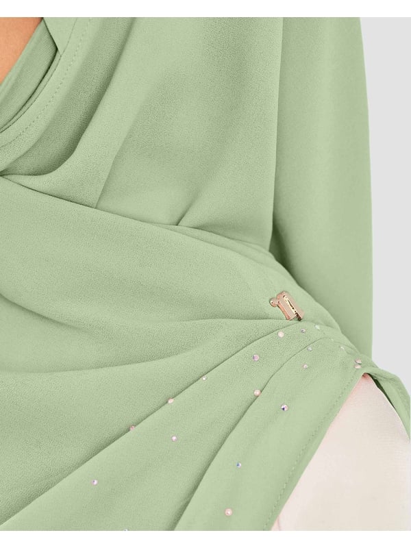 EASYON PLEATED CRYSTAL TWIST - MINT GREEN