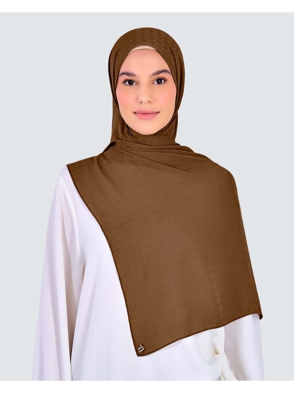 GAIA CHIFFON SHAWL - BROWN