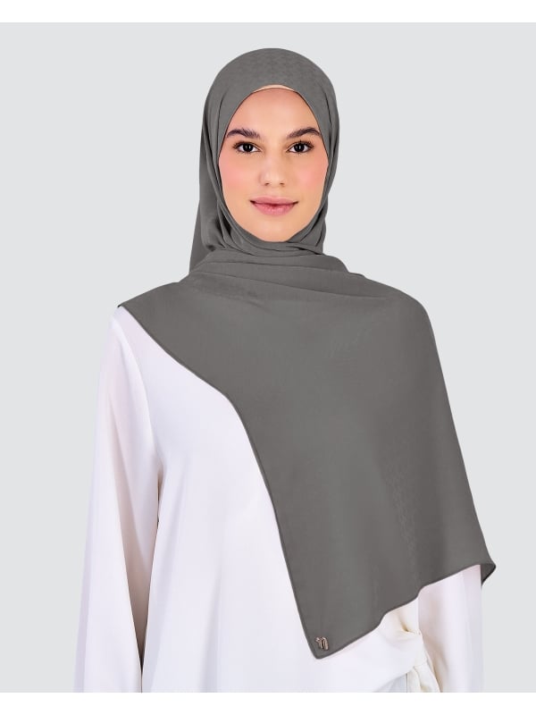 GAIA CHIFFON SHAWL - GREY