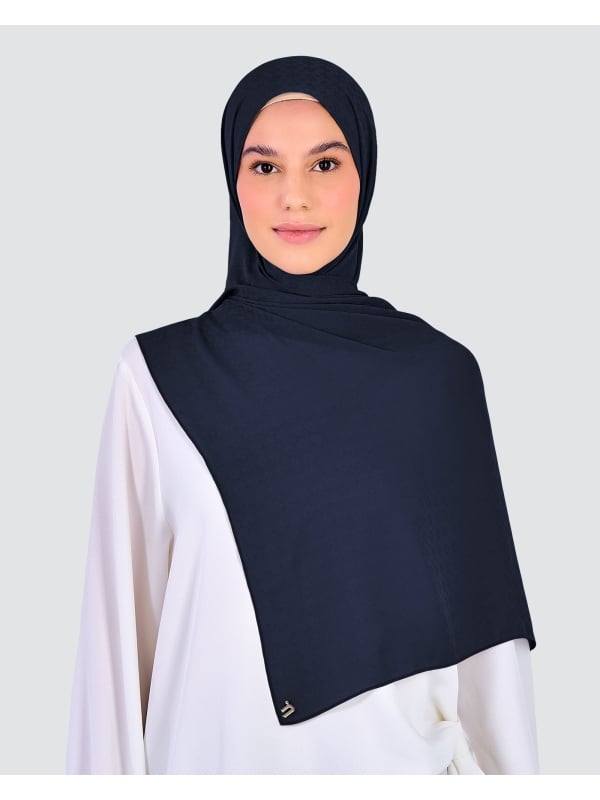 GAIA CHIFFON SHAWL - NAVY