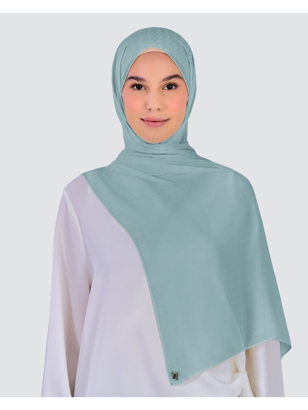 GAIA CHIFFON SHAWL - SEAFOAM