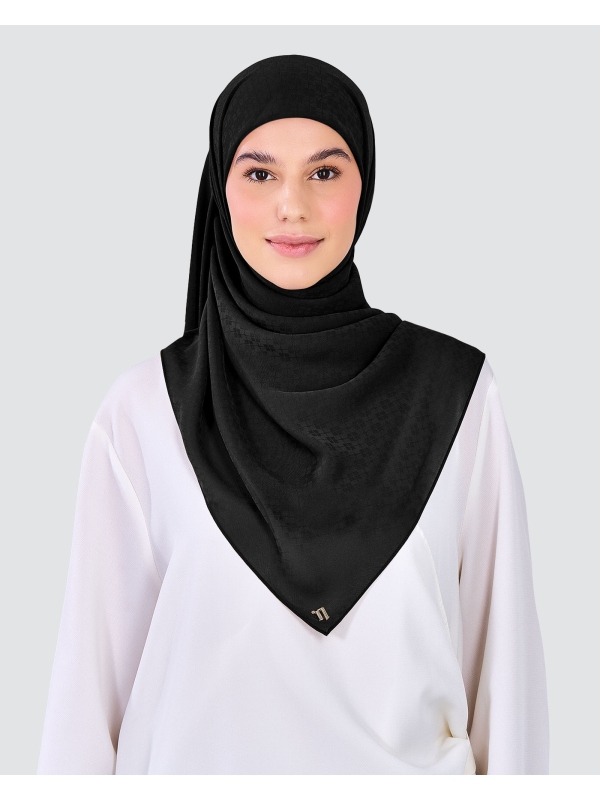 GAIA CHIFFON SQUARE - BLACK