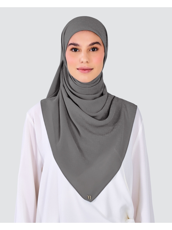 GAIA CHIFFON SQUARE - GREY