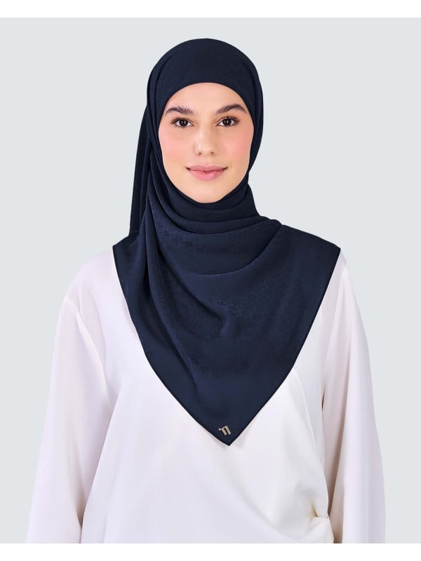 GAIA CHIFFON SQUARE - NAVY