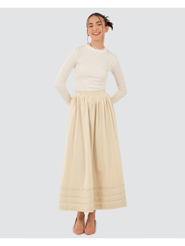 HELLO KITTY X NAELOFAR CHIC SKIRT - MACADAMIA