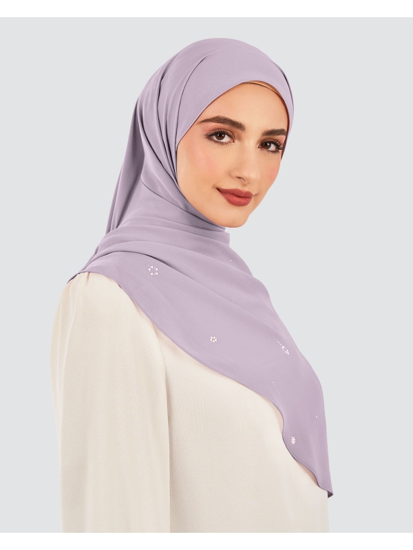 LADY GRACE CRYSTAL CHIFFON SHAWL - ORCHID