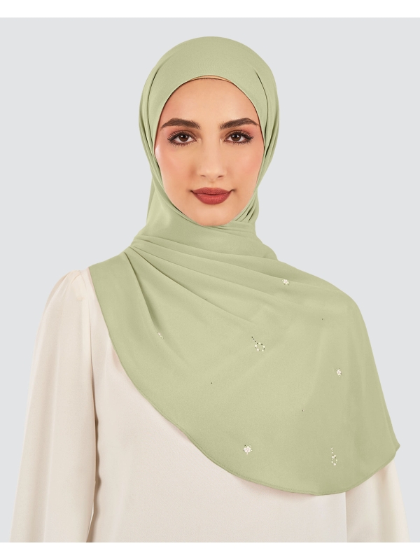 LADY GRACE CRYSTAL CHIFFON SHAWL - STARFRUIT