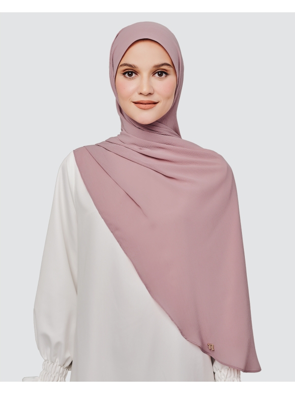LINIA LINE CHIFFON SHAWL - DUSTY BLUSH