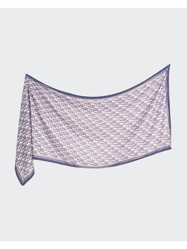 MONOGRAM ORIGAMI SHAWL - DUSTY PLUM