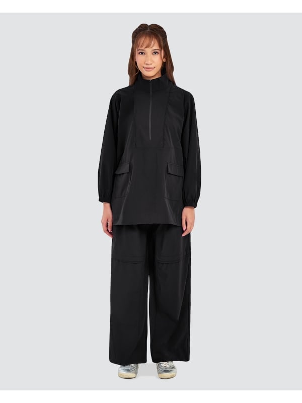nPOWER DRAWSTRING PARKA - BLACK
