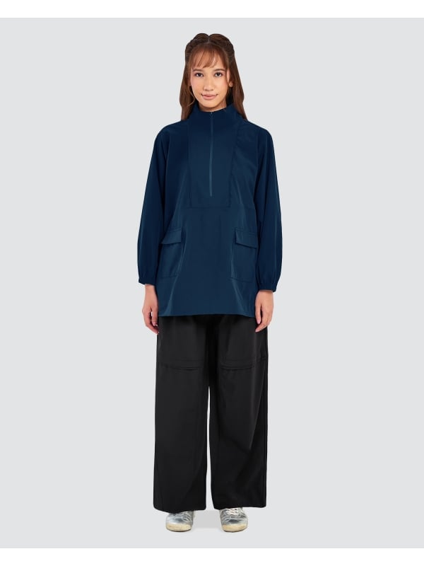 nPOWER DRAWSTRING PARKA - BLUE