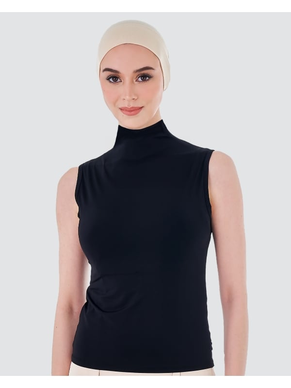 NWEAR HIGH NECK SLEEVELESS TOP - BLACK