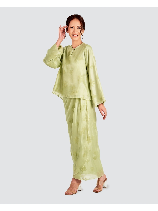 PUTERI KURUNG SET - WHITE JADE