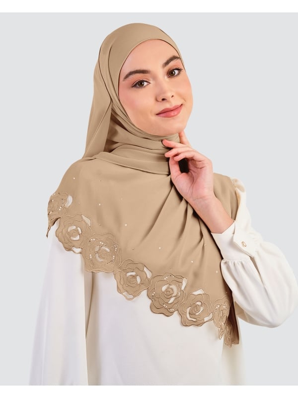 ROSE EMBROIDERED CRYSTAL SHAWL - CAVE