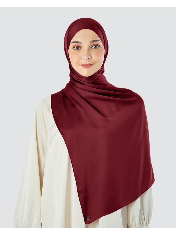 SATIN SHAWL - RHUBARB