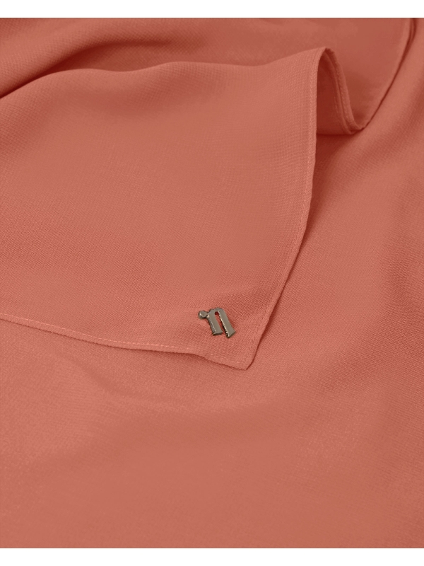 YASMINE WOOL CHIFFON SQUARE - ROSE