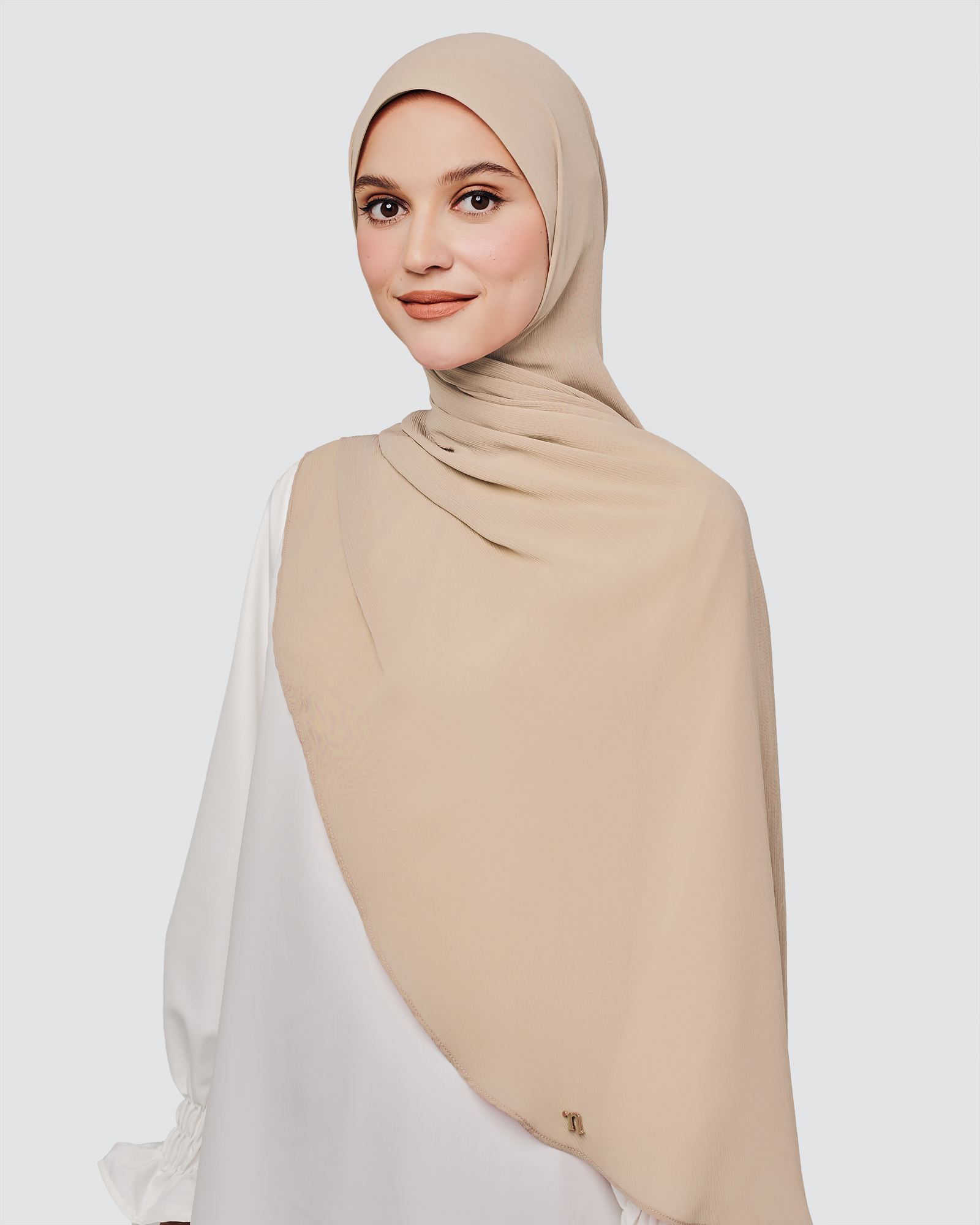 nude brown shawl