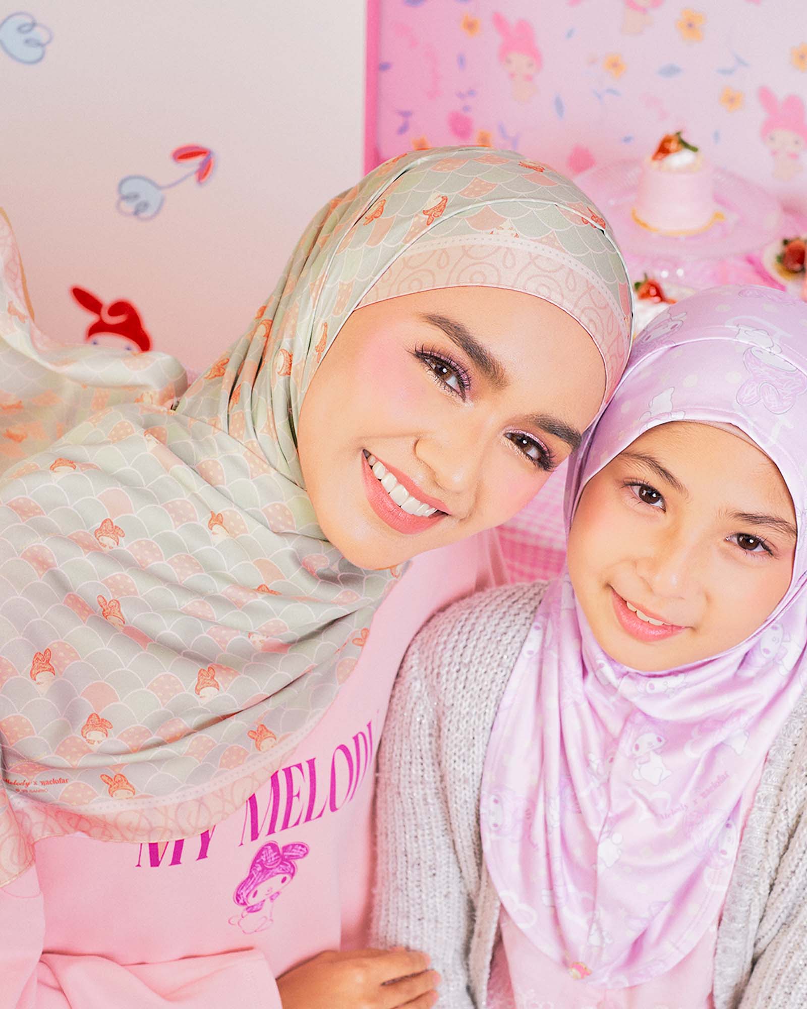 MY MELODY X NAELOFAR SHAWL SWEETPEA